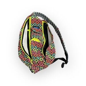 KAVU Rope Sling Bag Backpack Crossbody Aztec Geometric Neon Multi-Color Travel